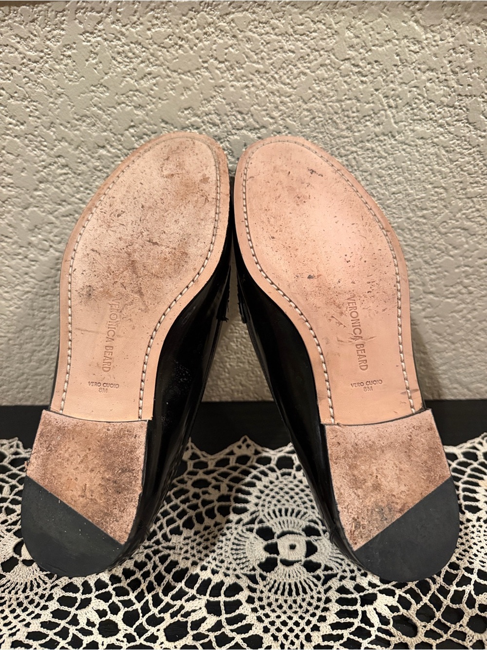 Veronica Beard Black Leather Penny Tassel Loafers - Picture 10 of 13